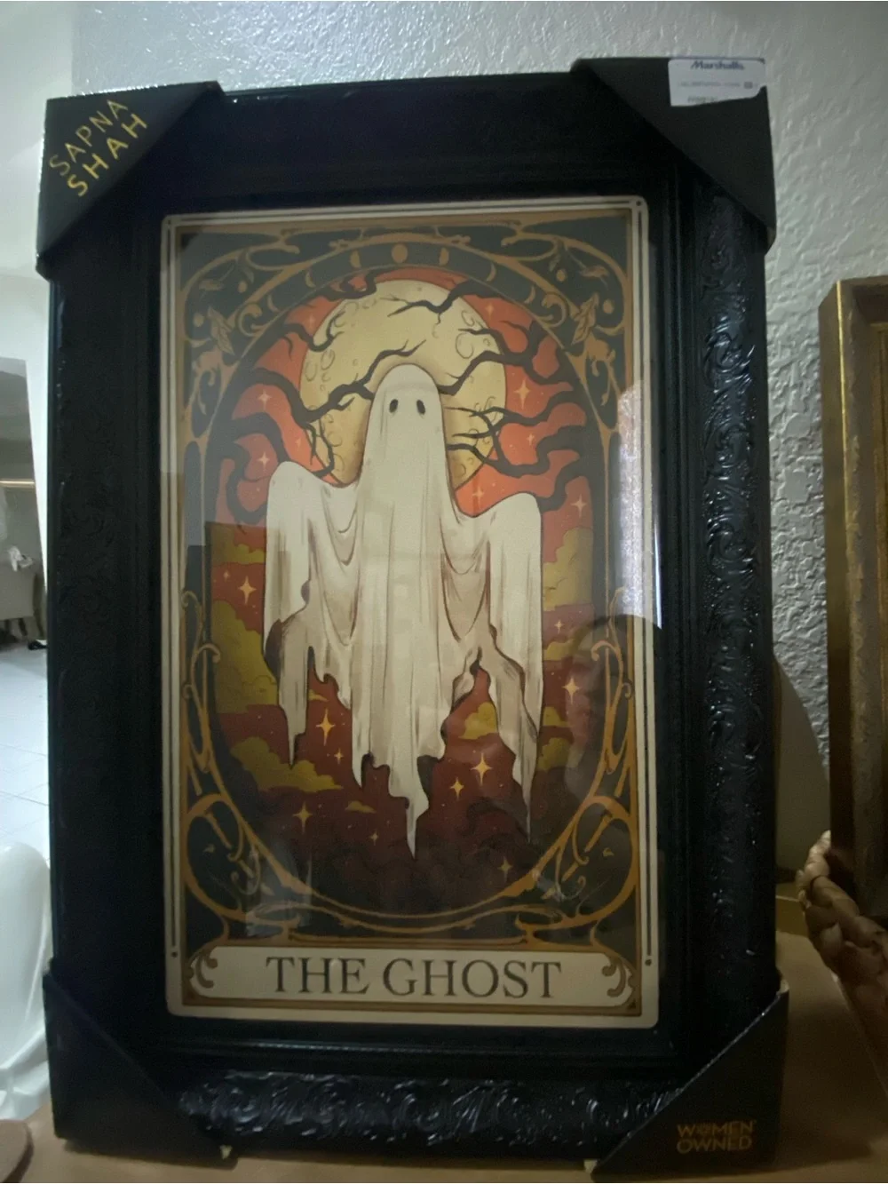 The Ghost Wall Art Print - Orange & Cream